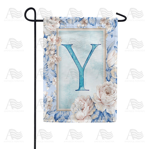 America Forever Old Fashion Flowers Monogram Garden Flag