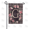 America Forever Pink And Black Plaid Monogram Garden Flag
