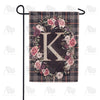 America Forever Pink And Black Plaid Monogram Garden Flag