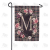 America Forever Pink And Black Plaid Monogram Garden Flag