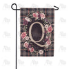 America Forever Pink And Black Plaid Monogram Garden Flag