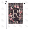 America Forever Pink And Black Plaid Monogram Garden Flag