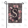 America Forever Pink And Black Plaid Monogram Garden Flag