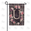 America Forever Pink And Black Plaid Monogram Garden Flag