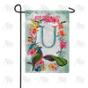 America Forever Island Flowers Monogram Garden Flag