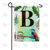 America Forever Tropical Bird Monogram Garden Flag