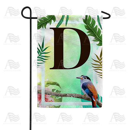 America Forever Tropical Bird Monogram Garden Flag