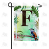 America Forever Tropical Bird Monogram Garden Flag