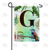 America Forever Tropical Bird Monogram Garden Flag
