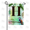 America Forever Tropical Bird Monogram Garden Flag