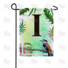 America Forever Tropical Bird Monogram Garden Flag