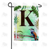 America Forever Tropical Bird Monogram Garden Flag