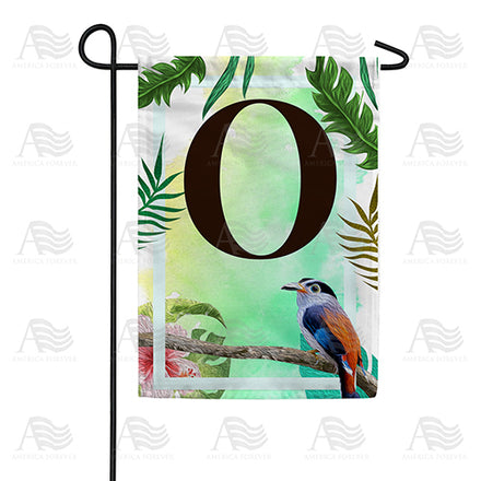 America Forever Tropical Bird Monogram Garden Flag