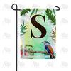 America Forever Tropical Bird Monogram Garden Flag