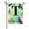 America Forever Tropical Bird Monogram Garden Flag