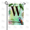 America Forever Tropical Bird Monogram Garden Flag