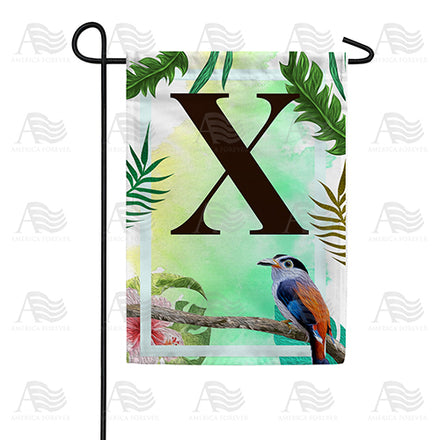 America Forever Tropical Bird Monogram Garden Flag