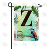 Tropical-Bird-monogram-garden-flag