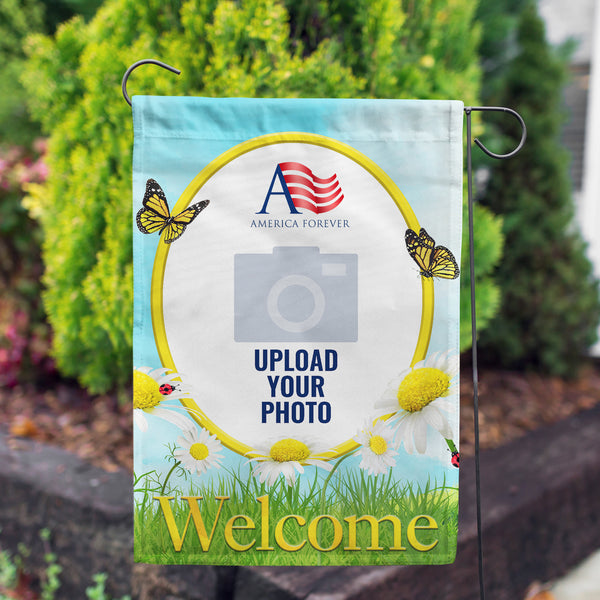 America Forever Personalized Loves Me, Loves Me Not Garden Flag
