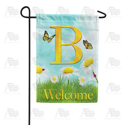America Forever Loves Me, Loves Me Not Monogram Garden Flag
