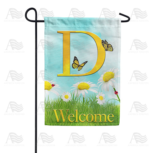 America Forever Loves Me, Loves Me Not Monogram Garden Flag