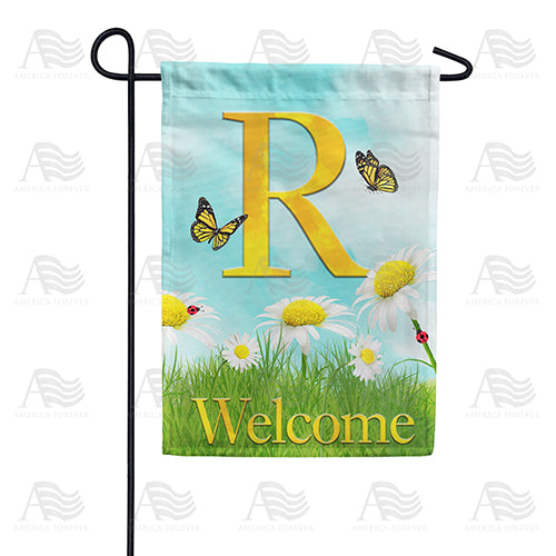 America Forever Loves Me, Loves Me Not Monogram Garden Flag