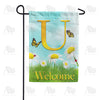America Forever Loves Me, Loves Me Not Monogram Garden Flag