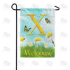 America Forever Loves Me, Loves Me Not Monogram Garden Flag