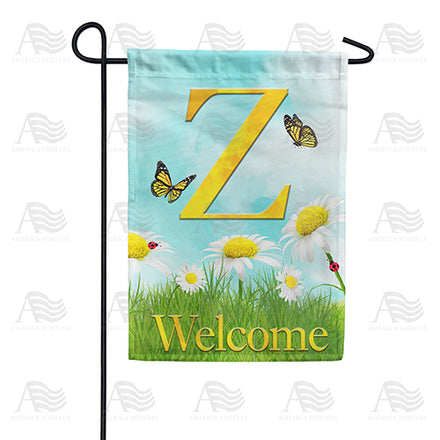 America Forever Loves Me, Loves Me Not Monogram Garden Flag