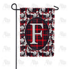 America Forever Elegant Red And Black Plaid Monogram Garden Flag