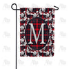 America Forever Elegant Red And Black Plaid Monogram Garden Flag
