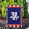 America Forever Personalized All American Old Wood Message Garden Flag