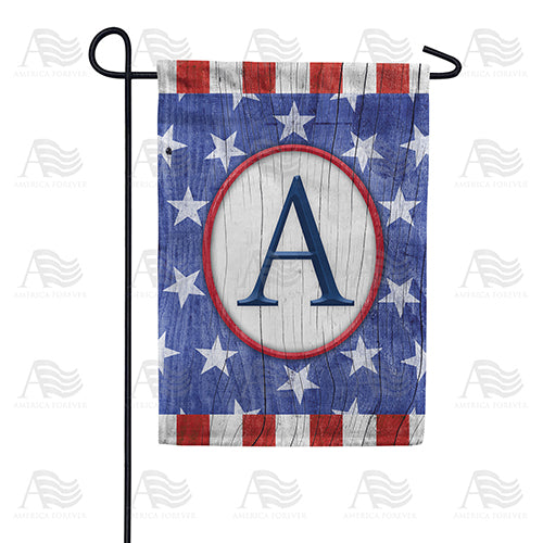 America Forever All American Old Wood Monogram Garden Flag