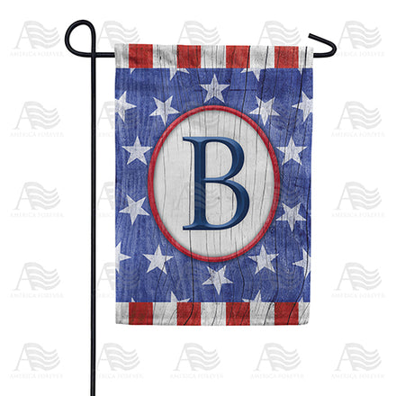 America Forever All American Old Wood Monogram Garden Flag