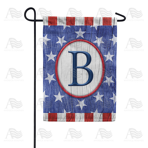 America Forever All American Old Wood Monogram Garden Flag