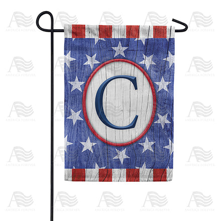 America Forever All American Old Wood Monogram Garden Flag