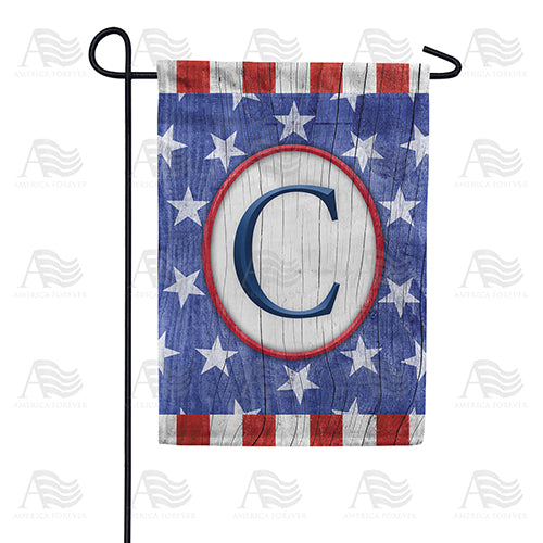 America Forever All American Old Wood Monogram Garden Flag