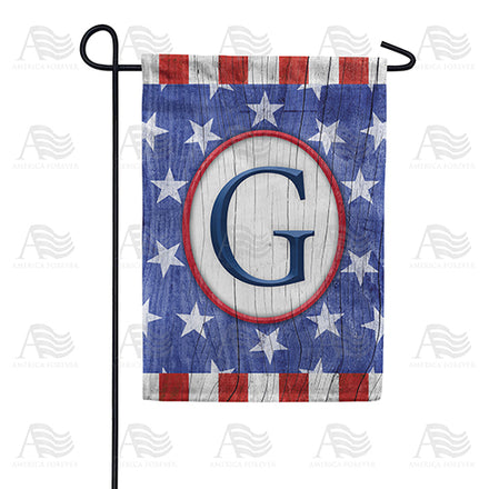 America Forever All American Old Wood Monogram Garden Flag