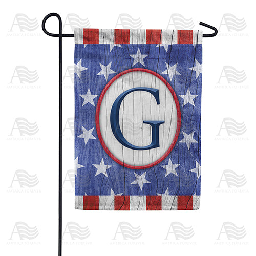 America Forever All American Old Wood Monogram Garden Flag