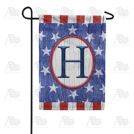 America Forever All American Old Wood Monogram Garden Flag