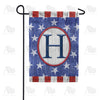 All American Old Wood Monogram Garden Flag