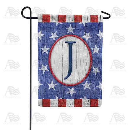 America Forever All American Old Wood Monogram Garden Flag
