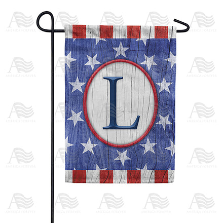 America Forever All American Old Wood Monogram Garden Flag