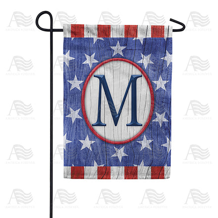 America Forever All American Old Wood Monogram Garden Flag