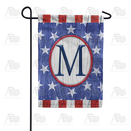 America Forever All American Old Wood Monogram Garden Flag