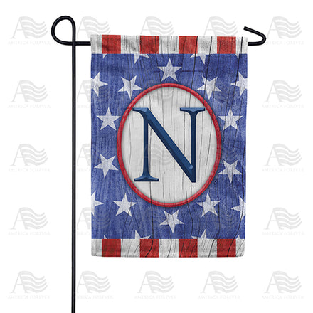 America Forever All American Old Wood Monogram Garden Flag