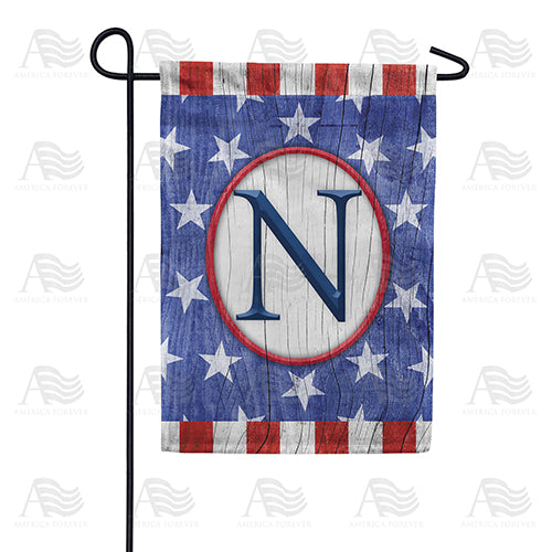 America Forever All American Old Wood Monogram Garden Flag