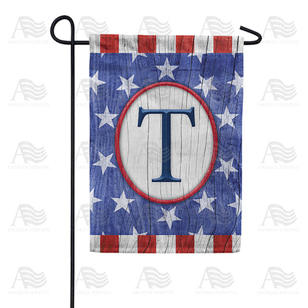 America Forever All American Old Wood Monogram Garden Flag