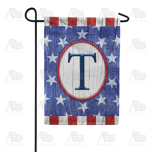 America Forever All American Old Wood Monogram Garden Flag