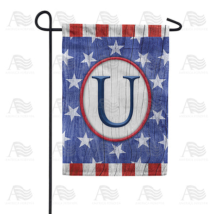 America Forever All American Old Wood Monogram Garden Flag
